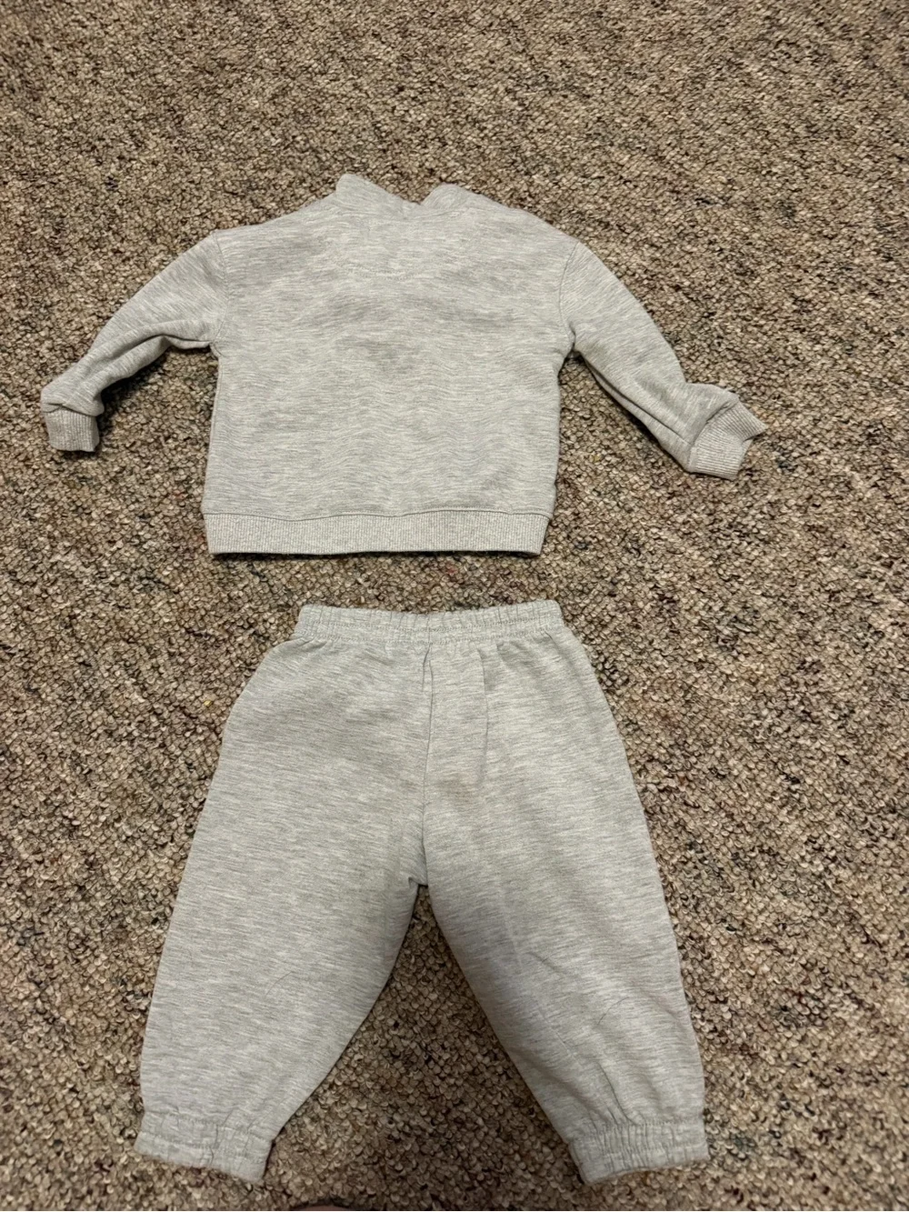 Baby Two-Piece Heather Gray Knit Set